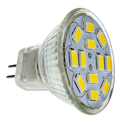 Точечная LED лампа (12V), теплый белый свет, MR11 6W 12x5730SMD 550-570LM 2700-3000K