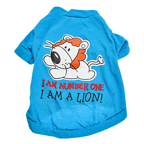 Прекрасный хлопок Схема Lion T-Shirt для собак (XS-L)