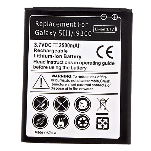 Замена литий-ионный аккумулятор для Samsung Galaxy S3 i9300 (3.7V, 2500mAh)