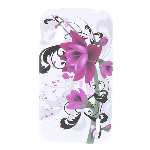 Purple Flower Pattern Мягкий чехол для LG E960 Nexus 4