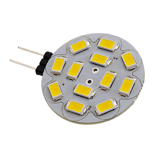 Точечная LED лампа (12V), теплый белый свет, G4 2.5W 12x5730SMD 260LM