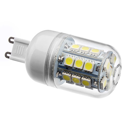 Светодиодная  лампа-кукуруза G9 3W 210LM 27x5050smd натуральный белый свет (220-240V)