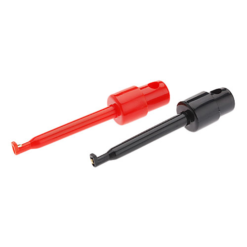 Электрические Пластик  железный крюк тестирования (красный  черный, размер L / 2 PCS)