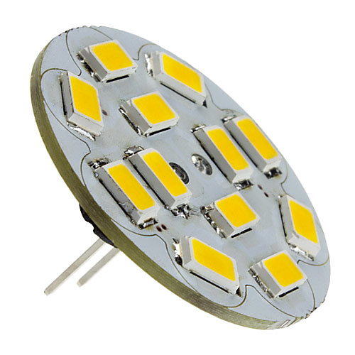 LED лампочка G4 6Вт 550-570лм 2700-3000К с теплым белым светом (12В)