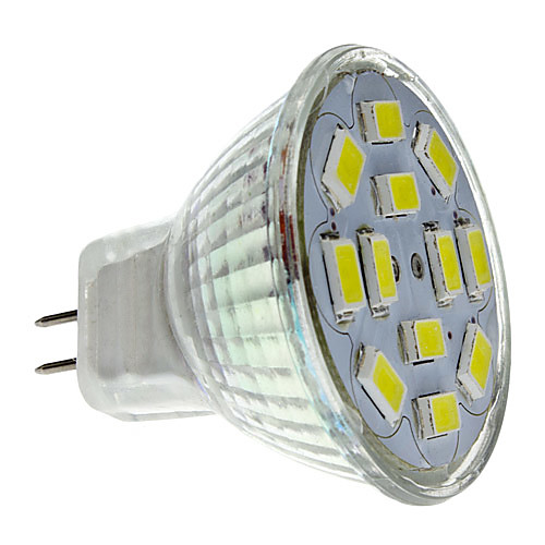 LED лампочка MR11 6Вт 12x5730SMD 550-570лм 6000-6500К с натуральным белым светом (12В)