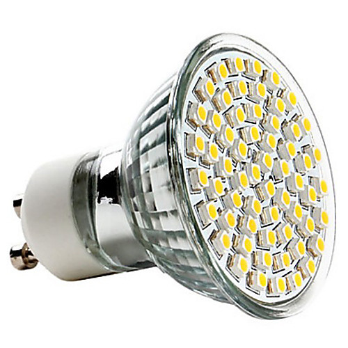 Точечная LED лампа (220-240V), теплый белый свет, GU10 2.5W 60x3528SMD 240LM 2700K