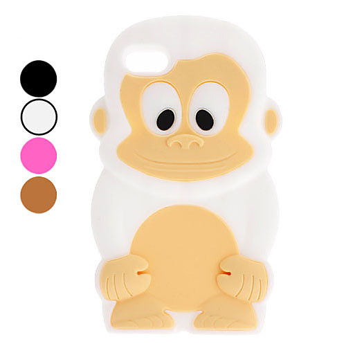 Мягкий чехол для iPod Touch 4 с 3D дизайном обезьянки