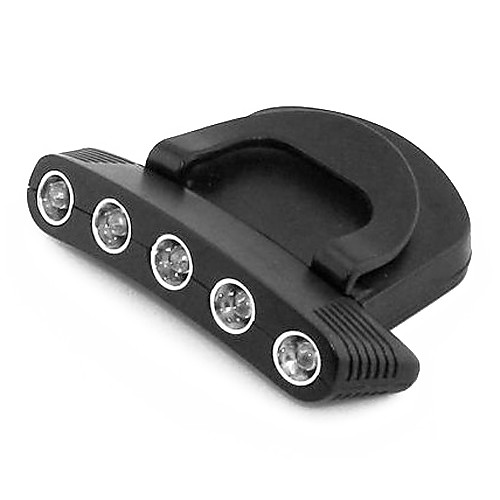 Модные Поворотный Tight 5 LED Cap-лампа с 2 батареями S200014 (черный)