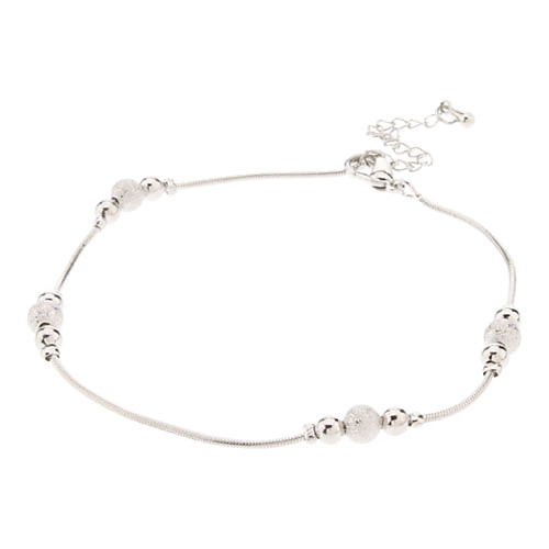 Лаки Металл бисера Anklet (Platinum)