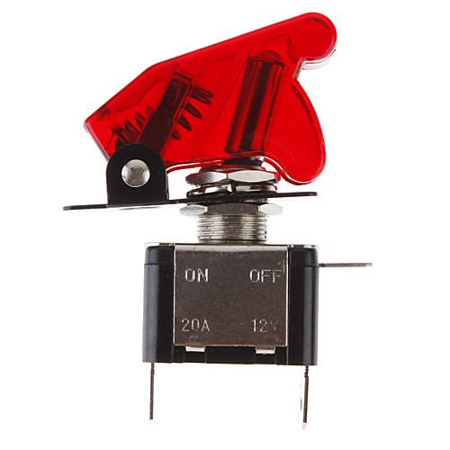 DIY Красный светодиодной подсветкой Включить / выключить переключатель для автомобиля (12V 20A)