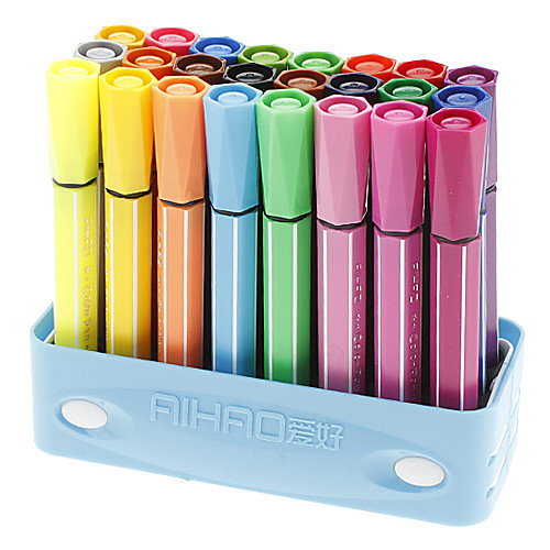 24 цвета Fat Head акварель Ручки Set (Random Color)