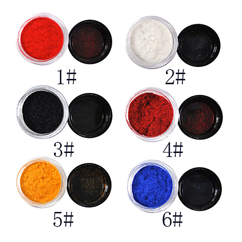 1PCS Velvet Nail Art украшения No.1-6 (8 мл, разных цветов)