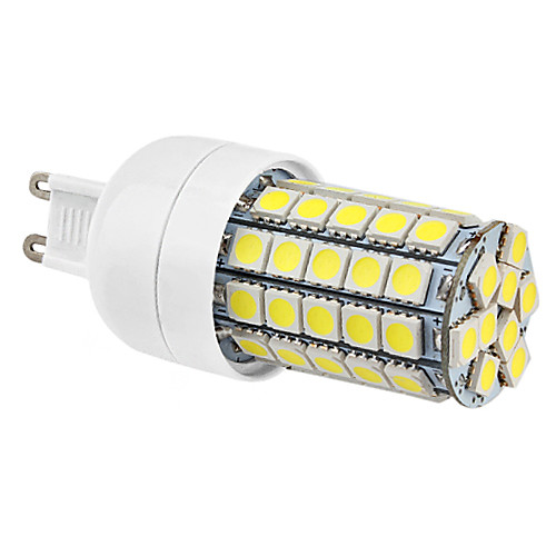 G9 6W 59x5050SMD 540LM 6000-6500K натуральный белый свет Светодиодные лампы кукурузы (220-240V)