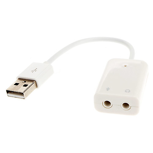 Переходник USB - Audio 3,5 мм, 10 см