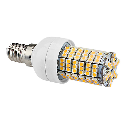 E14 5W 144x3528SMD 400-450LM 3000-3500K теплый белый свет Светодиодная лампа кукурузы (220-240V)