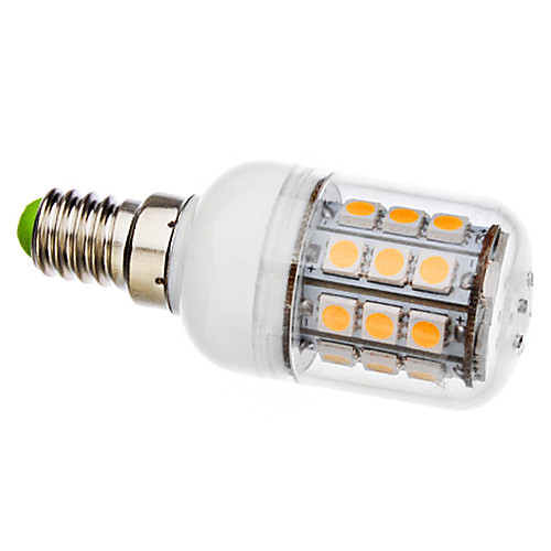 E14 3.5W 30x5050smd 300-330lm 3000-3500K теплый белый свет с крышкой мозоли СИД лампочки (AC 110-130/ac 220-240)