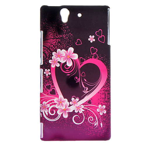 Purple Heart Pattern Жесткий чехол для Sony Xperia Z L36h