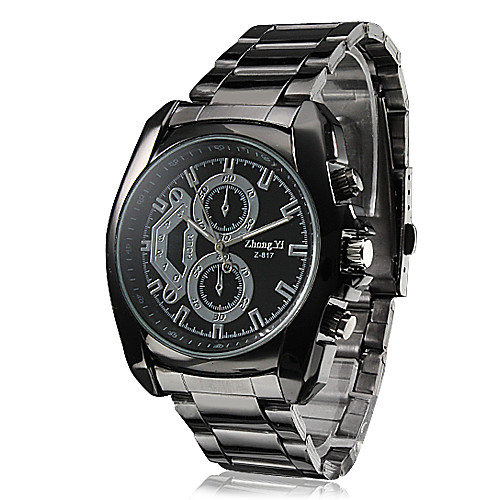 мужской деловой стиль черный сплав кварца наручные часы