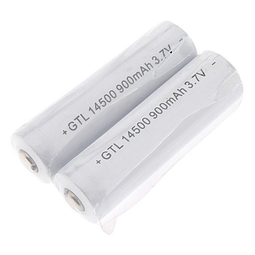 GTQQ GTL Защищенные 900mAh 3.7V 14500 аккумуляторная батарея (2-Pack)