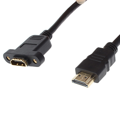 HDMI M / F v1.3 для смарт-LED HDTV, Apple TV, Blu-Ray DVD, Xbox 360 и более (0,3 м, черный)