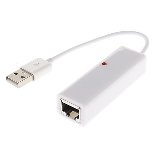 Высокоскоростной интерфейс USB 2.0 интерфейс Ethernet Adapter (белый)