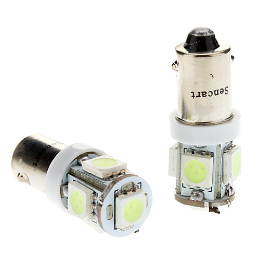 BA9S 1W 5x5050SMD Ice Blue Light светодиодные лампы для автомобилей номерных знаков / боковые габаритные огни (12 В постоянного тока, 1 пара)