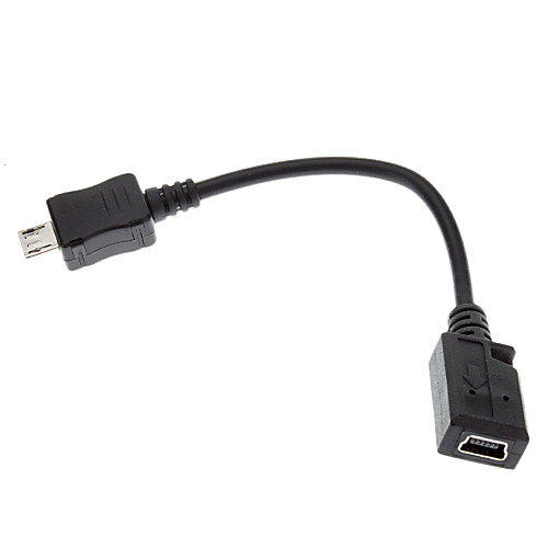 Кабель Micro USB (мужской) на Mini USB (женский) 0.1м