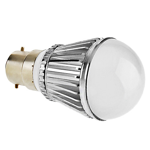 Затемнения B22 5W 320-350LM 3000-3500K теплый белый свет LED Ball лампы (220)