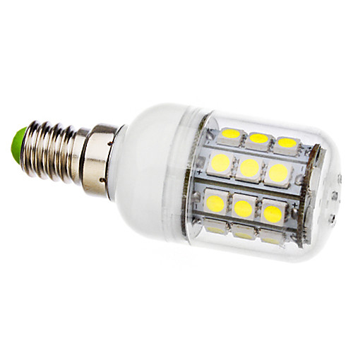 E14 3.5W 30x5050smd 300-330lm 6000-6500K натуральный белый свет с крышкой мозоли СИД лампочки (AC 110-130/ac 220-240)