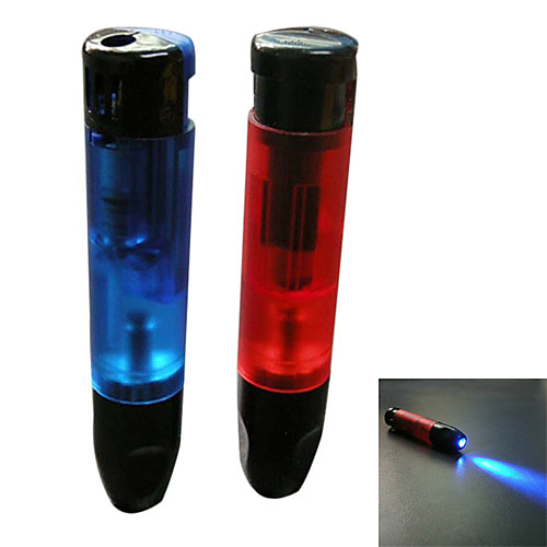 Зажигалка мультифункциональная с фонариком для путешествий (цвет случайный)