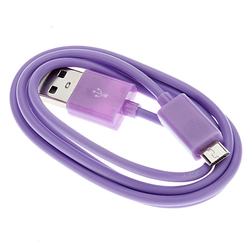 Фиолетовый USB мужчина к микро-USB кабель мужчины для Samsung (20 см)