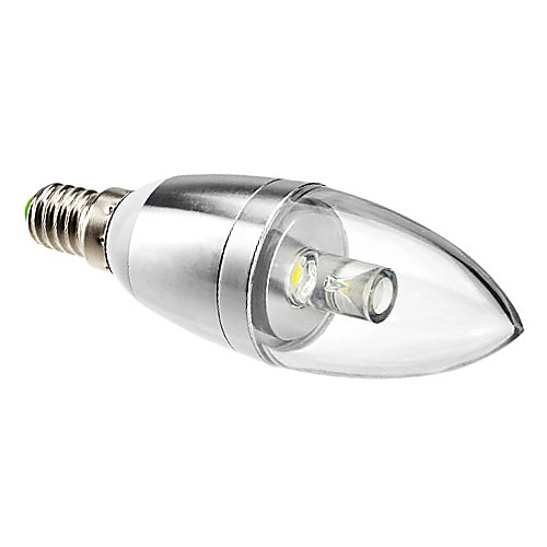 E14 1W 90LM 6000-6500K Белый свет природных Светодиодные лампы Свеча (85-265В)