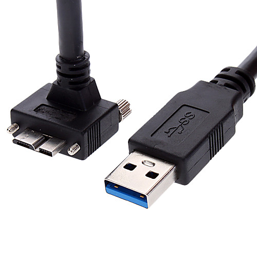 USB 3.0 Micro 90-градусной винт Кабель для принтера, обмена данными (1,2 м)