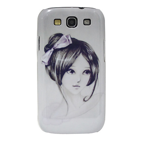 Черный и белый Девушка Pattern Футляр для Samsung I9300 Galaxy S3