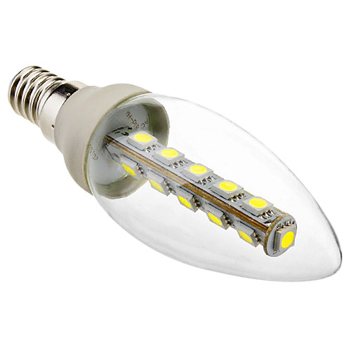 E14 2.5W 145-180LM 16x5050SMD 6000-6500K Белый свет лампы светодиодные свеча (220-250V)