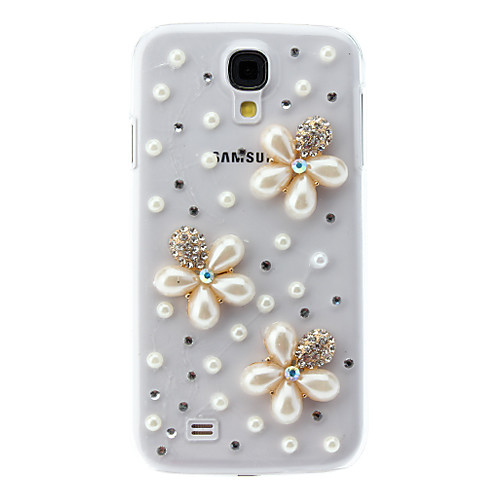Перл цветочным узором Футляр с горный хрусталь для Samsung Galaxy i9500 S4
