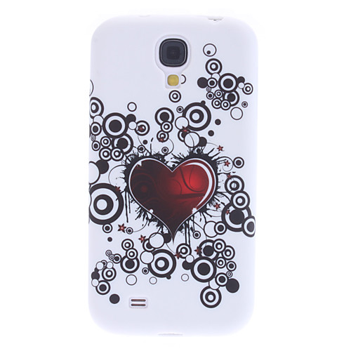 Красное сердце шаблон мягкий чехол для Samsung Galaxy i9500 S4