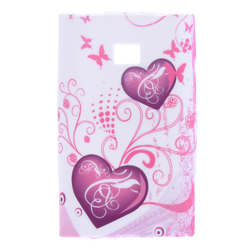 Purple Heart Pattern мягкий чехол для LG Optimus L3 E400