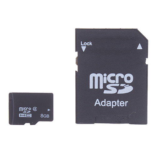 Карта памяти MicroSDHC TF на 8Гб, класс 4 и адаптер MicroSDHC - SDHC