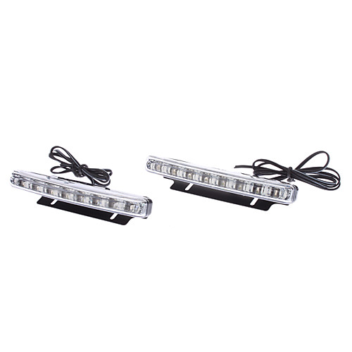 1.5W 130-150LM Белый свет Светодиодные лампы для автомобилей Дневные ходовые огни (12-24V, 1 пара)