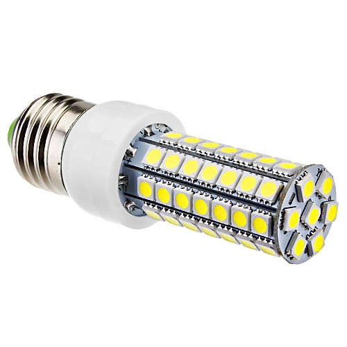 E27 6W 63x5050SMD 510-550LM 6000-6500K Природный белый свет светодиодных кукурузы лампа (220-240V)