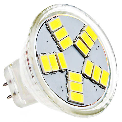 MR11 4W 15x5630SMD 380-420LM 6000-6500K Белый свет природных Светодиодные пятно лампы (AC 12)