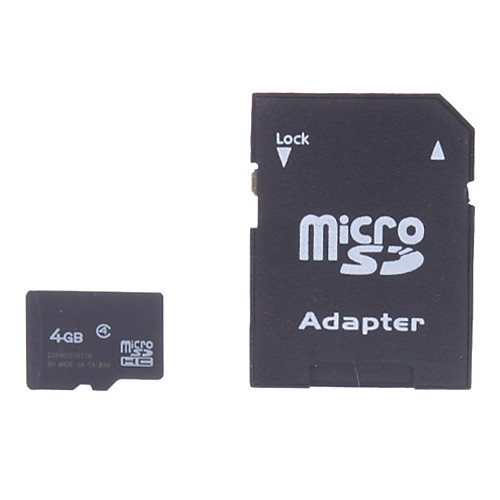 Класс 4gb 4 MicroSDHC карт памяти TF и SD SDHC адаптер