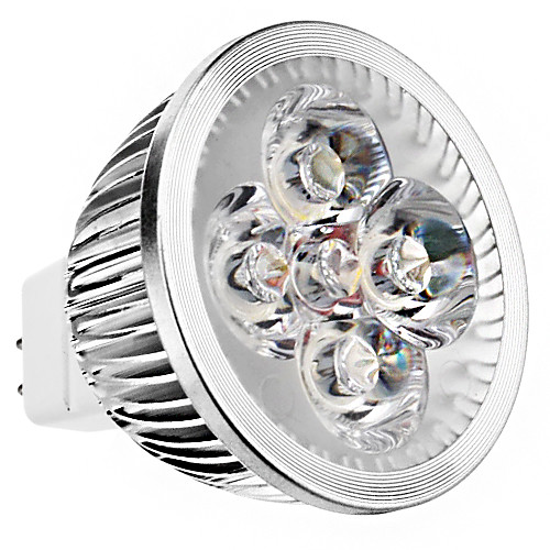 GU5.3 4 Вт 360 лм 2800-3200 K теплая белая точечная светодиодная лампа (12 В)