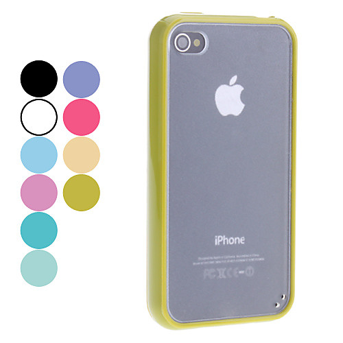 прозрачное матовое жесткий футляр для iphone 4/4S (разных цветов)