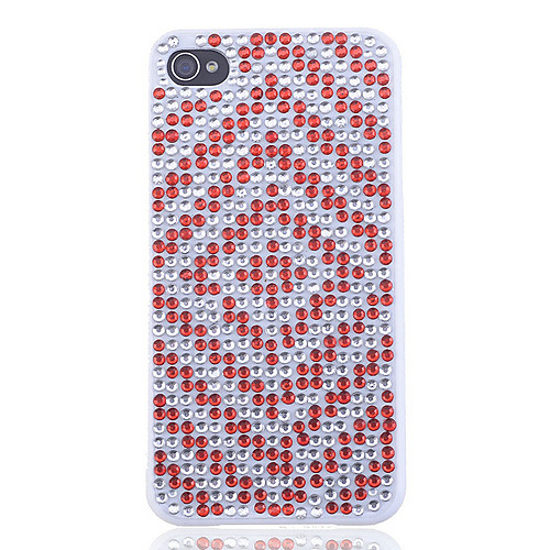 Ромб Циркон Pattern Крытая Назад Чехол для iPhone 4/4S