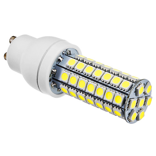 GU10 6W 63x5050SMD 510-550LM 6000-6500K Природный белый свет светодиодных кукурузы лампа (220-240V)