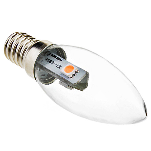 E14 0.5W 35-45LM 3x5050SMD 2800-3200K теплый белый свет лампы светодиодные свеча (220-250V)