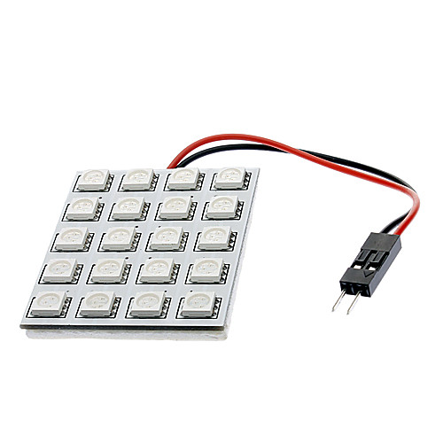 BA9S/Festoon/T10 20x5050SMD 3.5W 200-220LM Синяя лампочка (DC 12V)