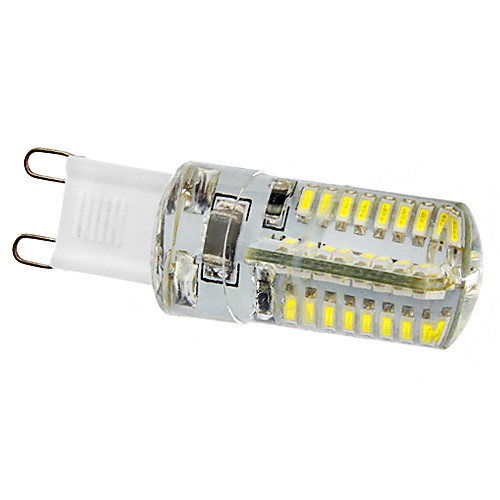 Лампа-кукуруза светодиодная G9 3W 64x3014smd 210-240LM 6000-6500K естественный белый свет (220V)